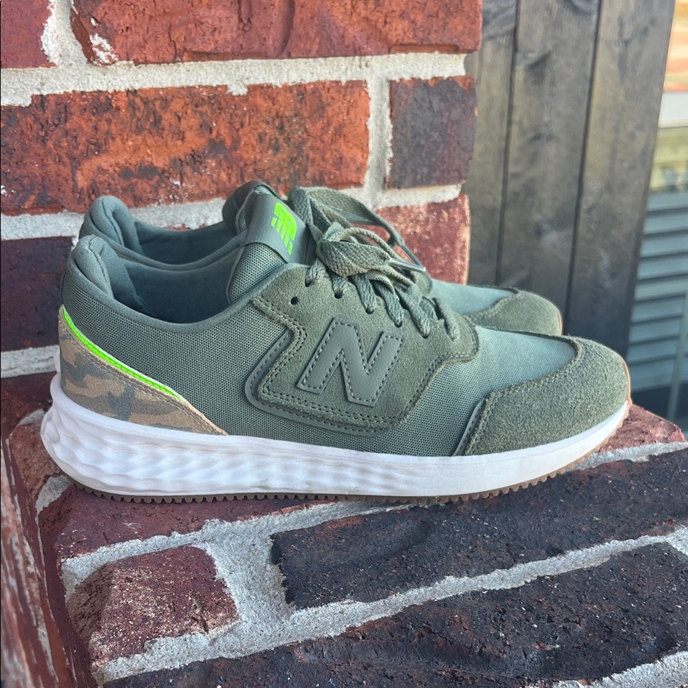 New Balance Olive Sneakers with Neon Highlights Fresh Foam x70 - Picture 4 of 10